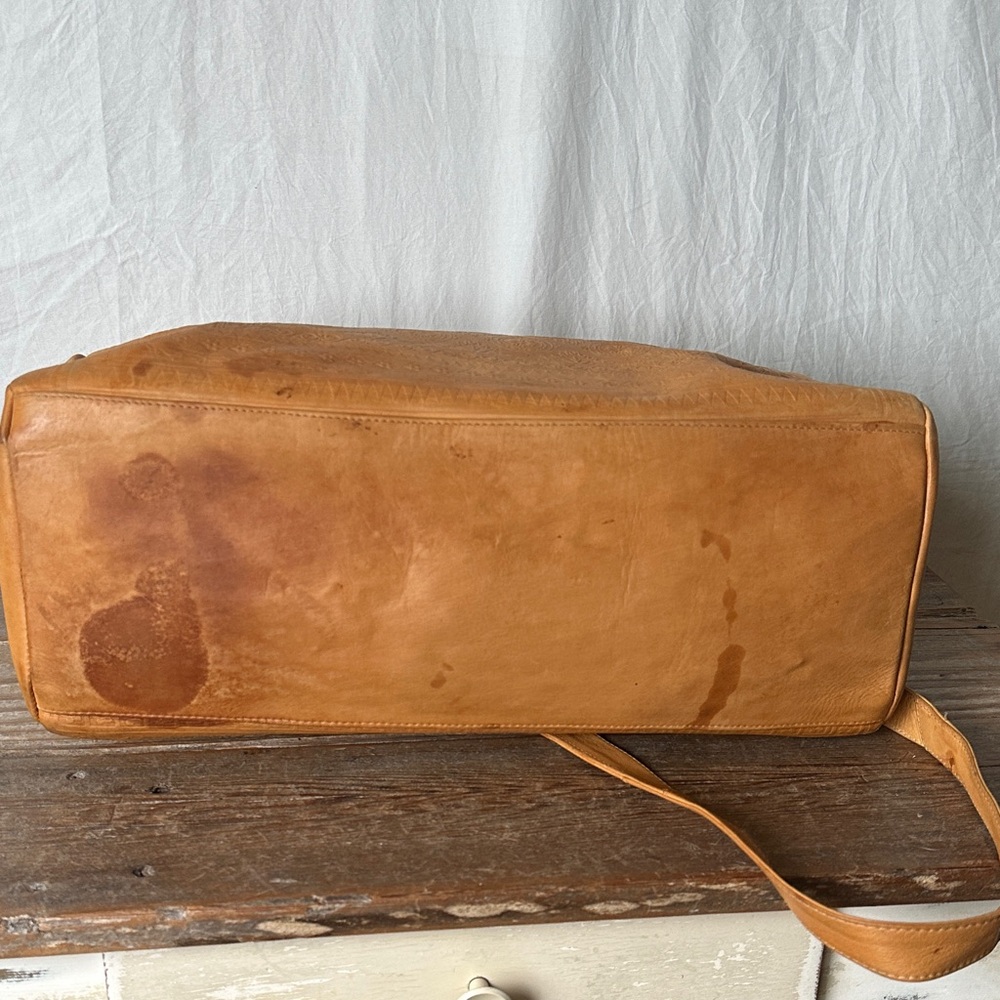 Kenneth Cole Tan Leather Satchel - Picture 4 of 8